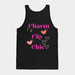 CHARM CITY CHIC PINK DESIGN Tank Top